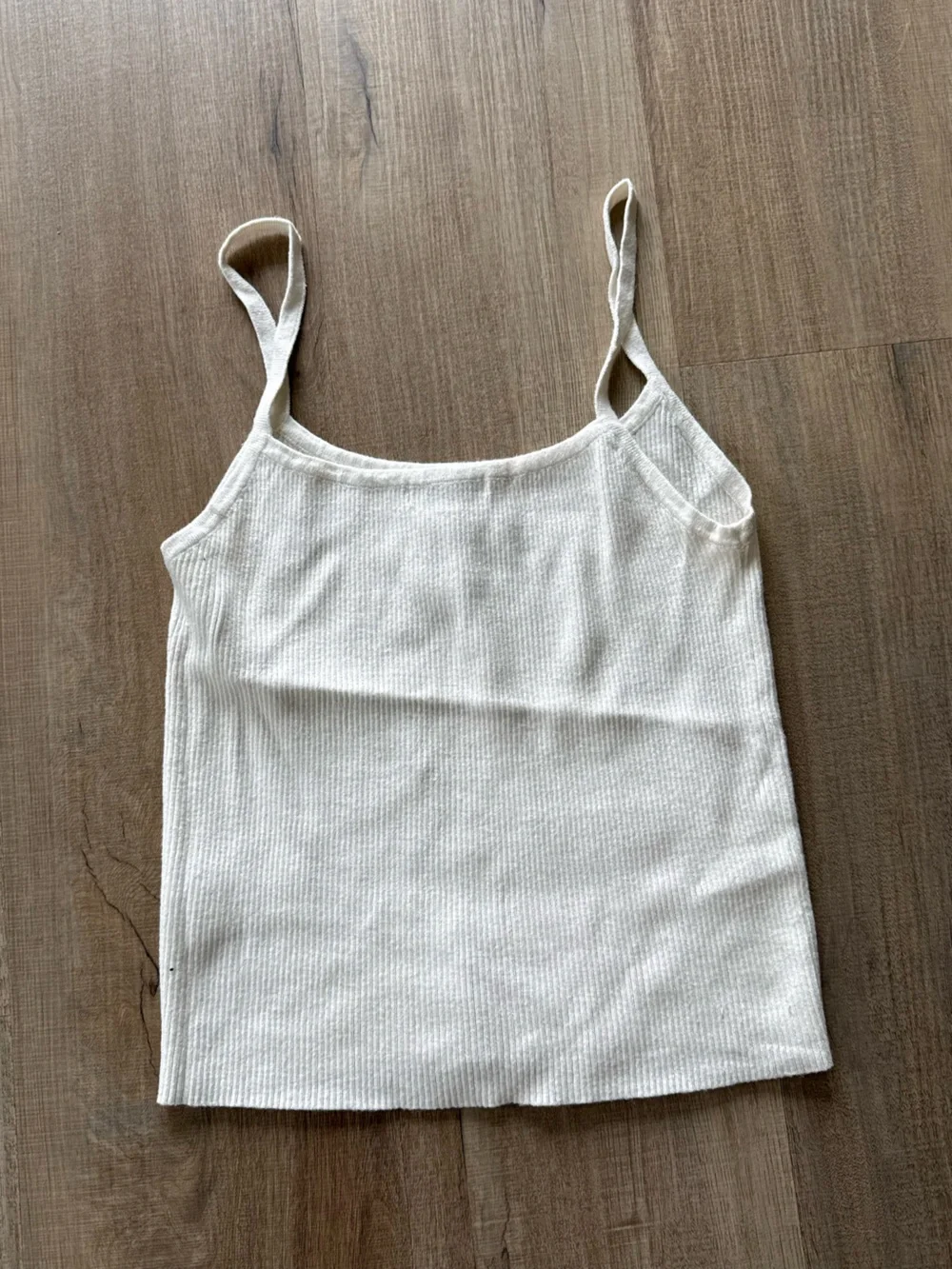 Crescent Cream Ribbed Cami Tank Top - Picture 2 of 3